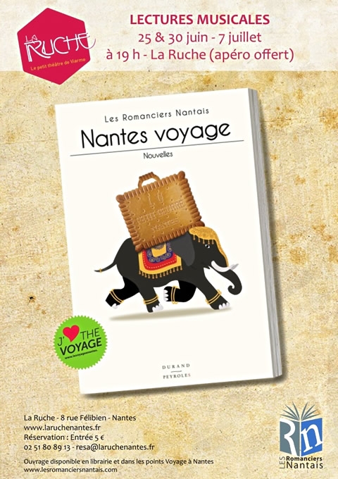 Voyage à Nantes - Romanciers Nantais - La Ruche le 30 Juin 2015